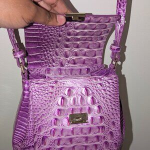 Brahmin Bag Satchel Pink Magenta Purple
